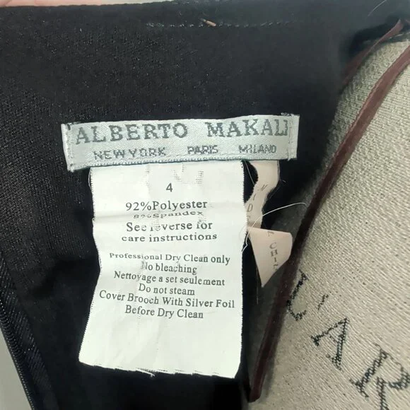 Alberto Makali Gown 4 Small Formal Brown Beaded - Picture 9 of 10